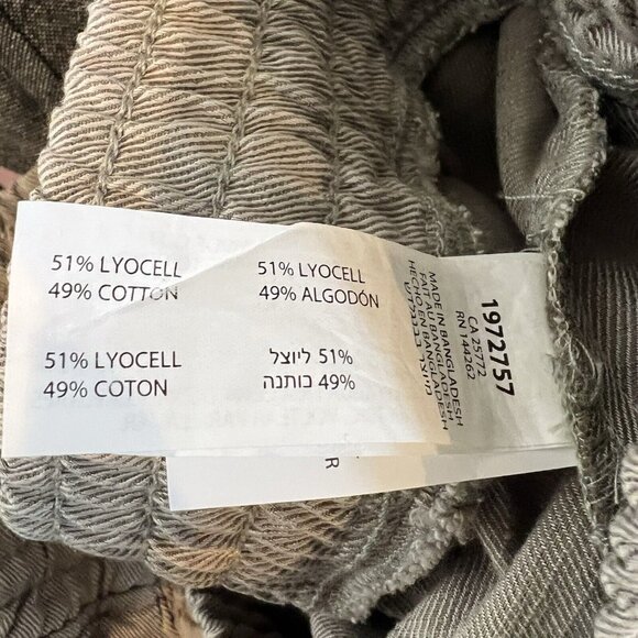 Dex Plus Women's NWT Super Light Sage Wash Elastic Waist Raw Edge Pants 1X - Picture 9 of 10